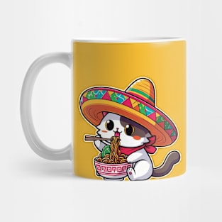 Kawaii Neko Ramen Cute Ramen Cat Cinco de Mayo Noodle Anime Mug